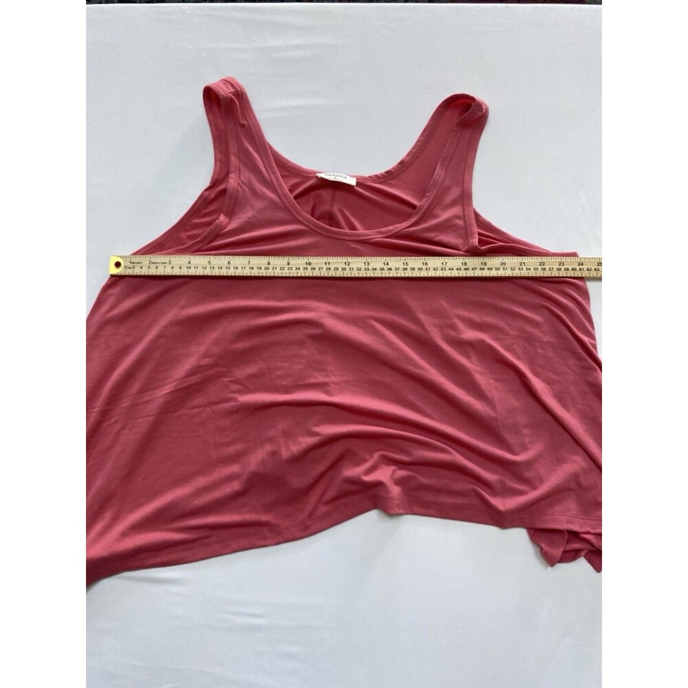 Zenana Coral Pink Asymmetrical Hem Flowy Tank Top Large NWOT - Picture 4 of 5